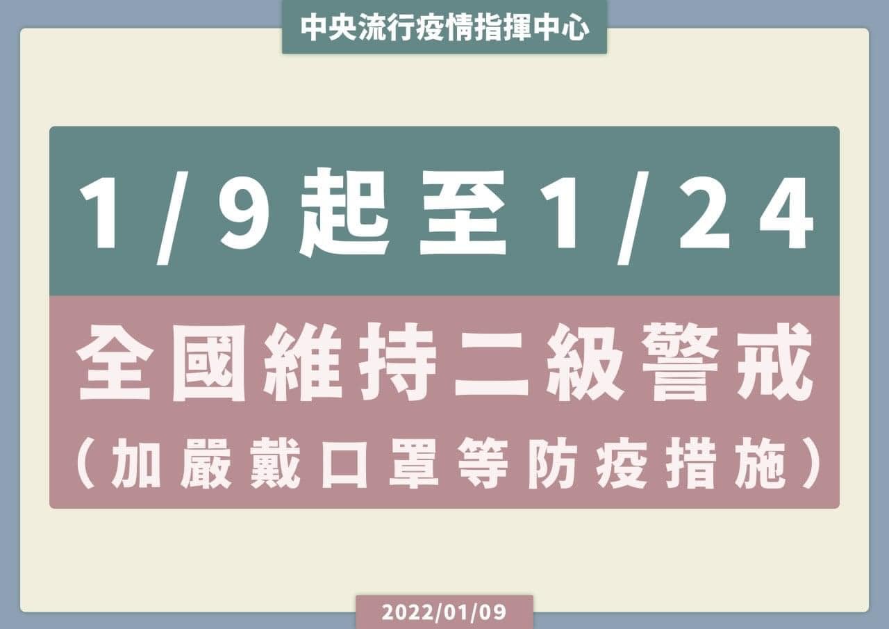 1110111維持2級警戒